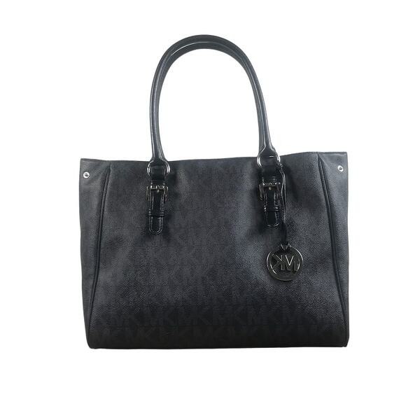 MICHAEL KORS Jet Set MK Signature Work Tote Bag Office Travel Busines Clasic EUC - Picture 2 of 15